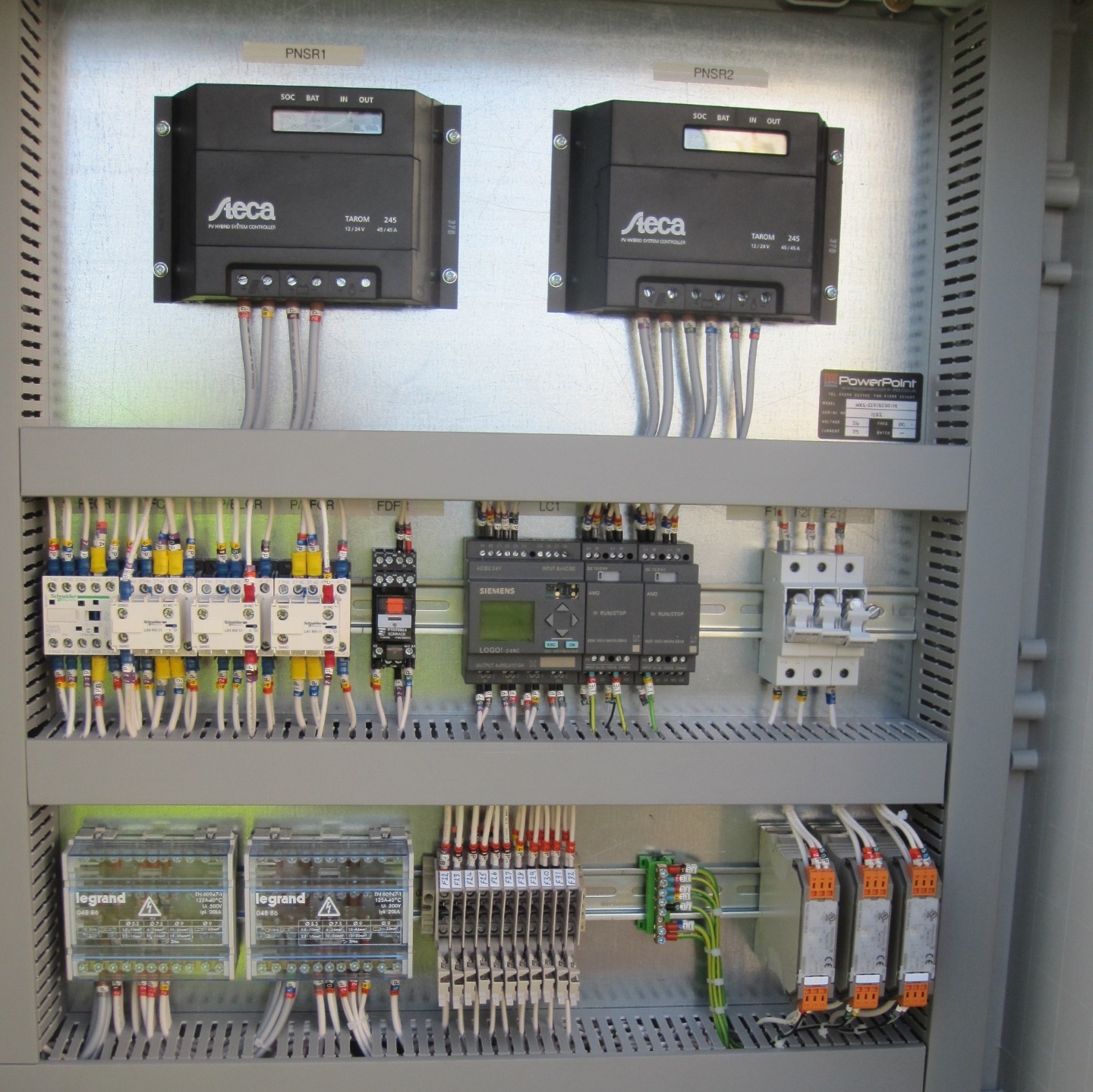 Charge control panel for Hornsea OWF met-tower