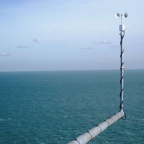 Typical Installation of anemometer for met-tower